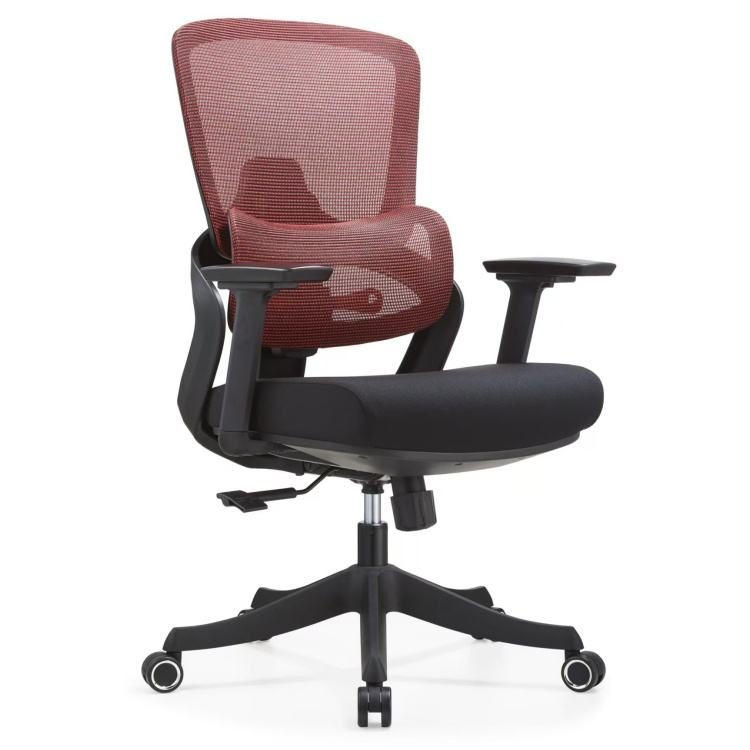 Modern PP Office Chair-New Mesh Chair with 5-Position Adjustable Backrest and Swivel Function