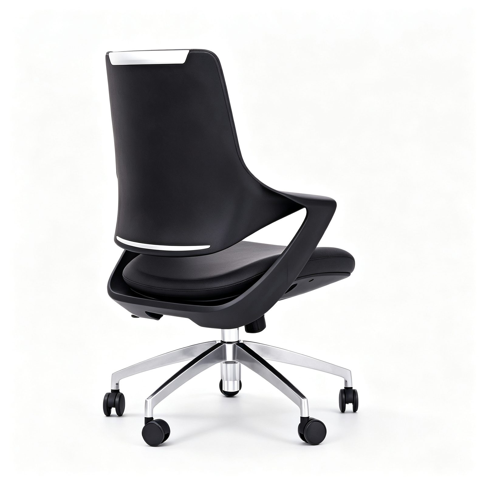 Custom Executive Office Manager Director Chair With Foam Seat Modern Artificial Leather Fixed Legs Work Armchair for Reception