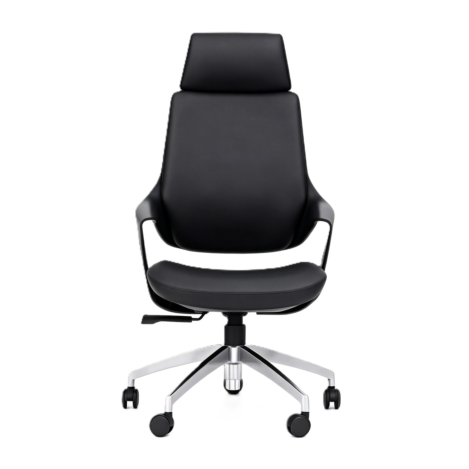 Wholesales Leather Upholstery Contoured Back Home Office Seating Easily Assemble 360° Rotating Wheel