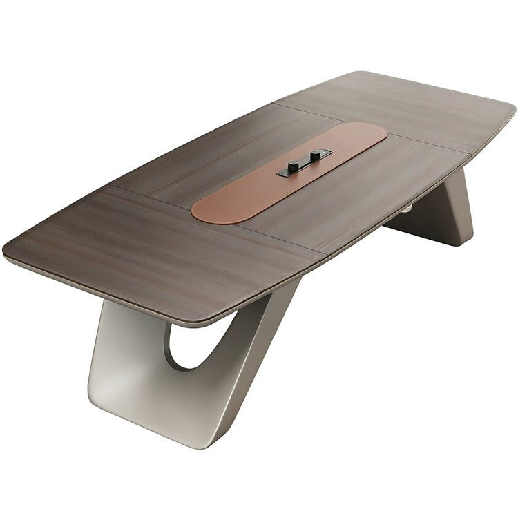 Modern Durable Executive Conference Table-Hollow Bevel Wood Paint Special Bonding Board Eco-Friendly Environmental Protection