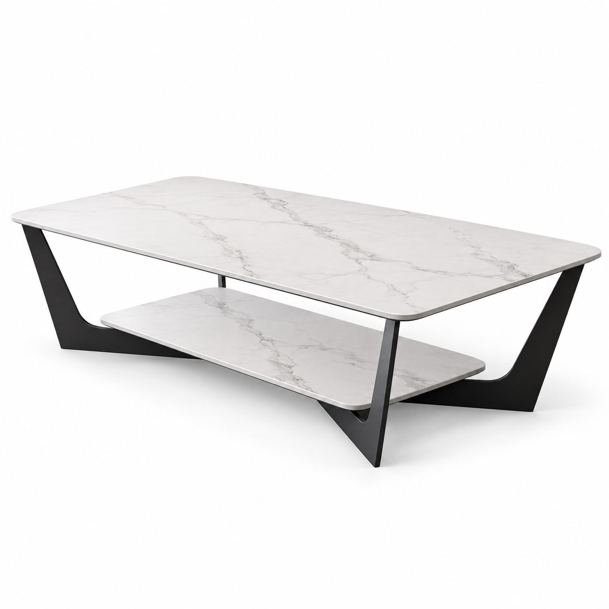 Nordic Minimalist Marble Side Table Luxury Corner Coffee Table Rock Slab End Table for Bedroom Living Room Wholesale