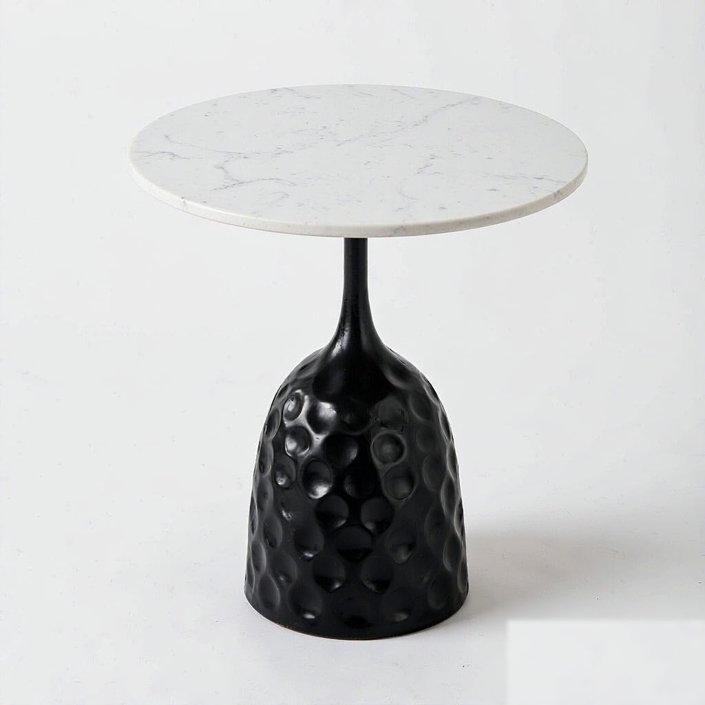 Nordic Simple Metal Frame Optional Color Rock End Table Modern Tea Table Corner Table for Living Room