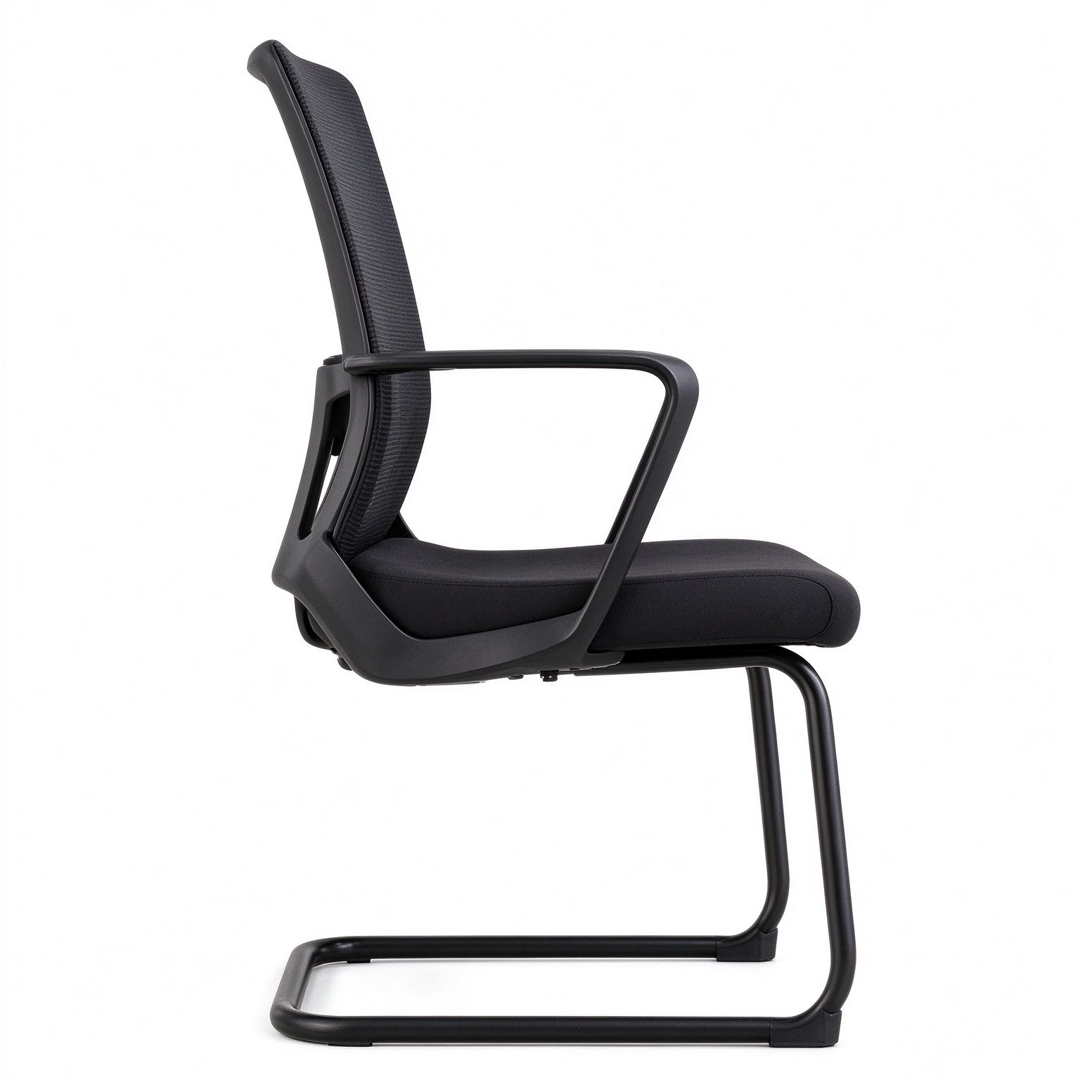 Ergonomic PP Arms Advanced Mesh Office Chair With Ventilate Cushion Non Revolving Computer Chair With Lumbar Support