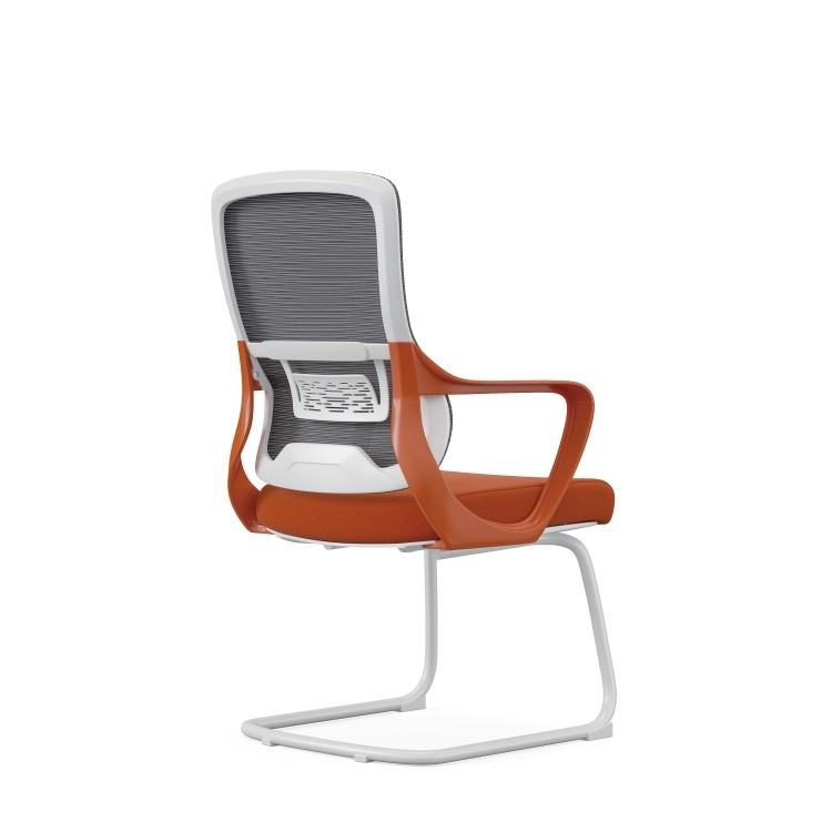 Reception Room Mesh Chair Conference Mid Back Metal Base Computer Chair Hall Visitor Office Chair Without Wheels