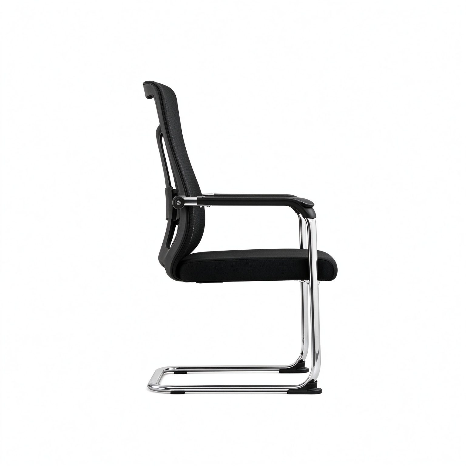 Lumbar Support Executive Mesh Chair Executive Comfortable Fixed Armrest Meeting Chair Without Wheels