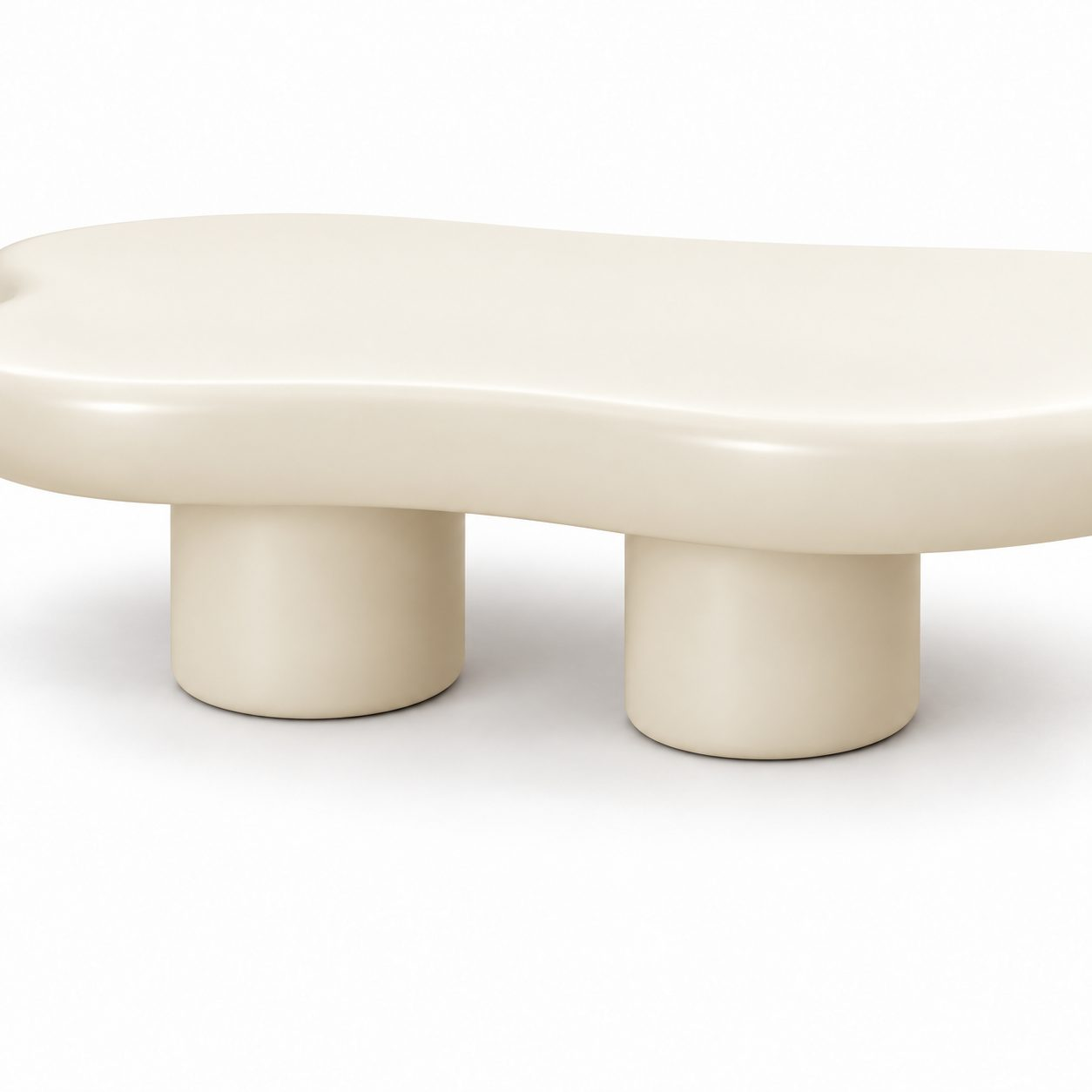 Modern Small Apartment Sofa Center Table Cream Color Cloud Style Design Coffee Table Side Table for Living Room Home Furniture