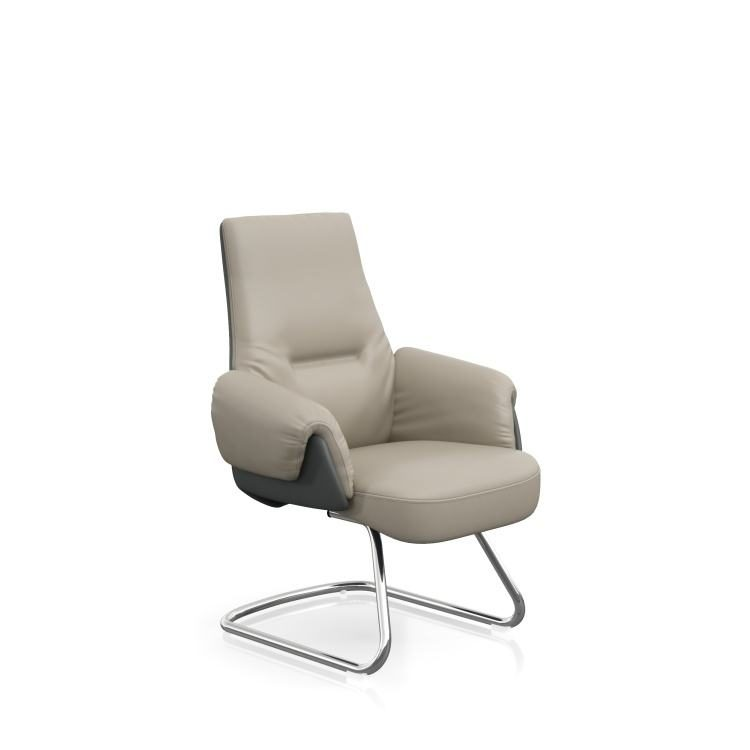 Executive Chair PU Leather Durable Construction Comfortable Ergonomic Design Modern Design Home Office Boss Chair