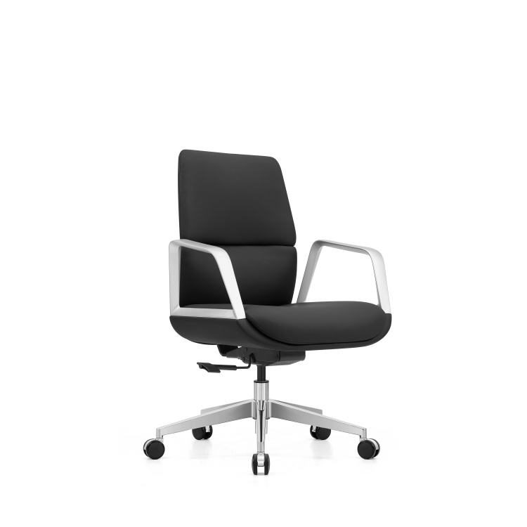 High-Back Executive Office Chair Adjustable Headrest Ergonomic Leather Swivel Conference Chair Comfortable Bureau Chaise