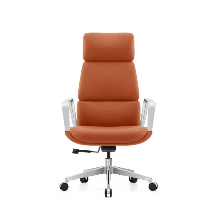 High Back PU Leather Manager Chair with Padded Seat and Back, Upholstered Meeting Chair for Conference Room and School