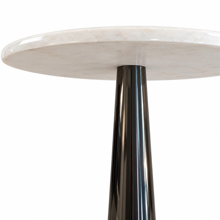Italian-style Modern Minimalist Non-extendable Coffee Table Natural Marble Light-luxury Stainless-steel Sofa Home Furniture