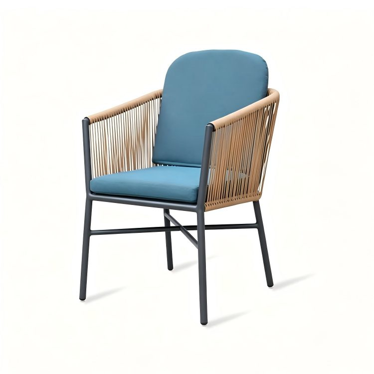 French Outdoor Chairs Metal Aluminium Outdoor Rope Grey Ratan Sofa Resin Wicker White Stackable Pe Aluminum Rattan Garden Chair