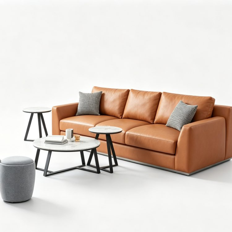High Quality Modern Muebles De Oficina Leather Executive Office Sofa Set PU Material Living Room Sofas Visitor Sectional Sofa