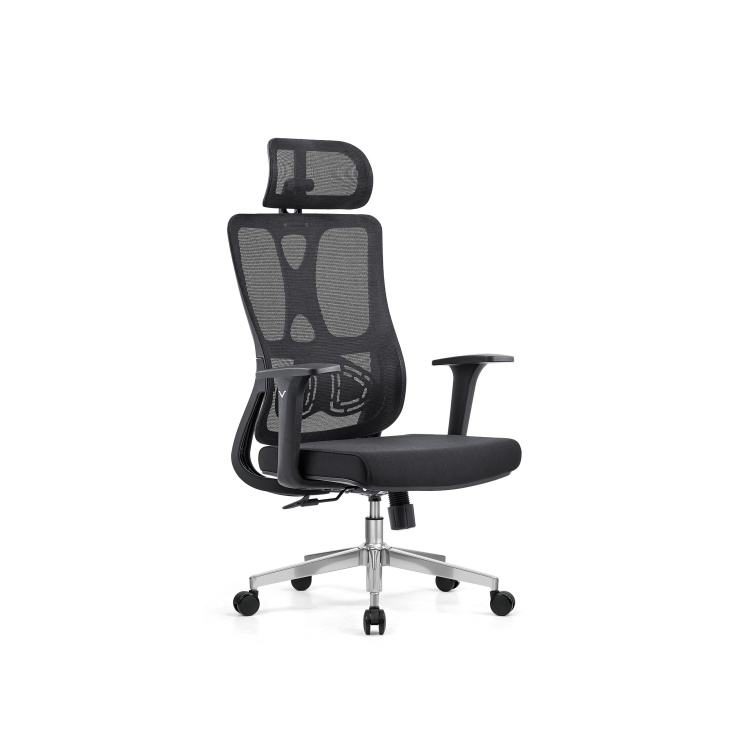 Executive Office Furniture Modern Ergonomic High Back Mesh Swivel Chair Adjustable Height Waterproof Design Fabric Steel Base