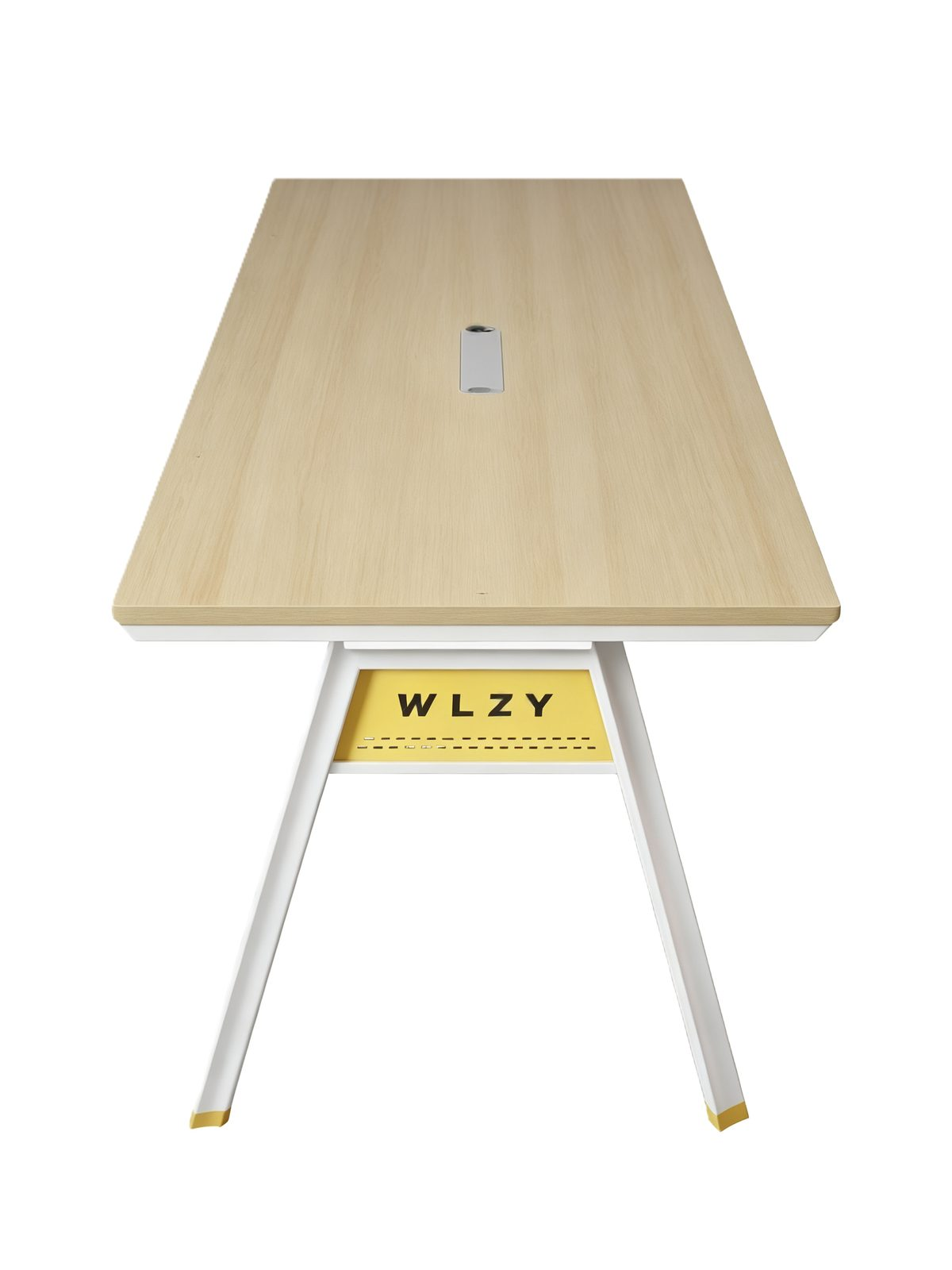 Small Conference Table with Power & USB Cable Box, E0 Eco Board, Beveled HDF Edge Panel & Center Cable Hole