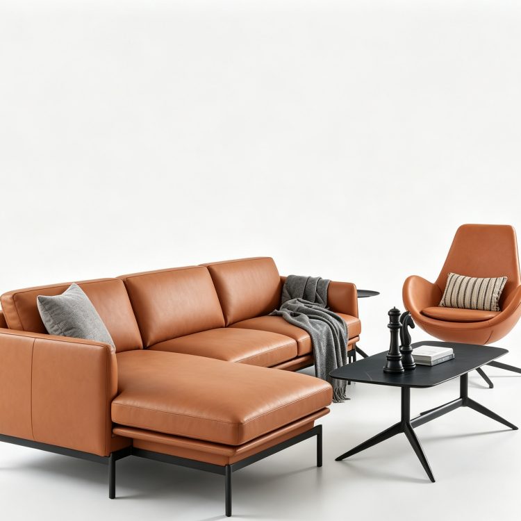 Modern Modular L-Shaped Upholstered Sofa Set for Living Room and Home Office Furniture