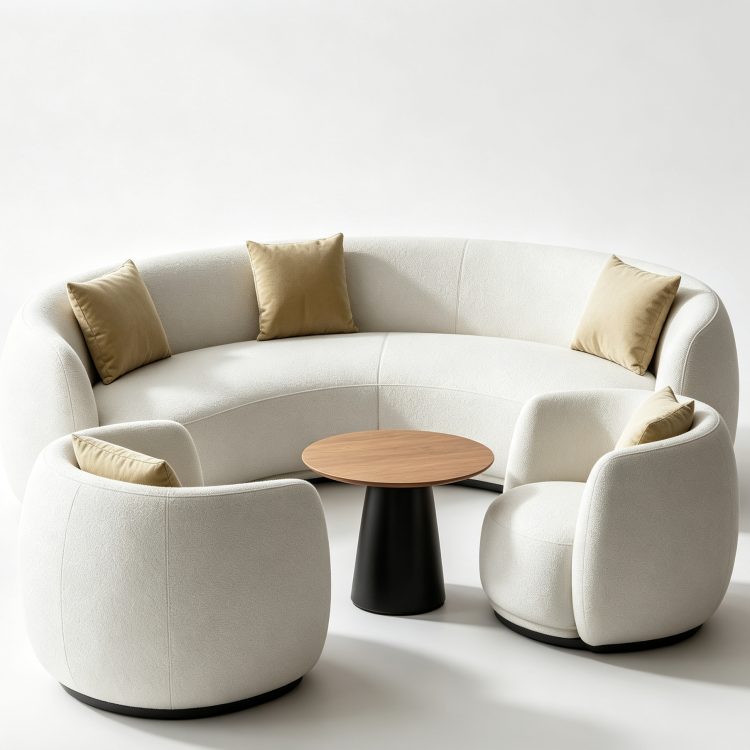 Light Luxury Internet Celebrity Style Soft Wrapped Sponge Sectional Sofa Set High Resilience Comfort Modular Apartment Living