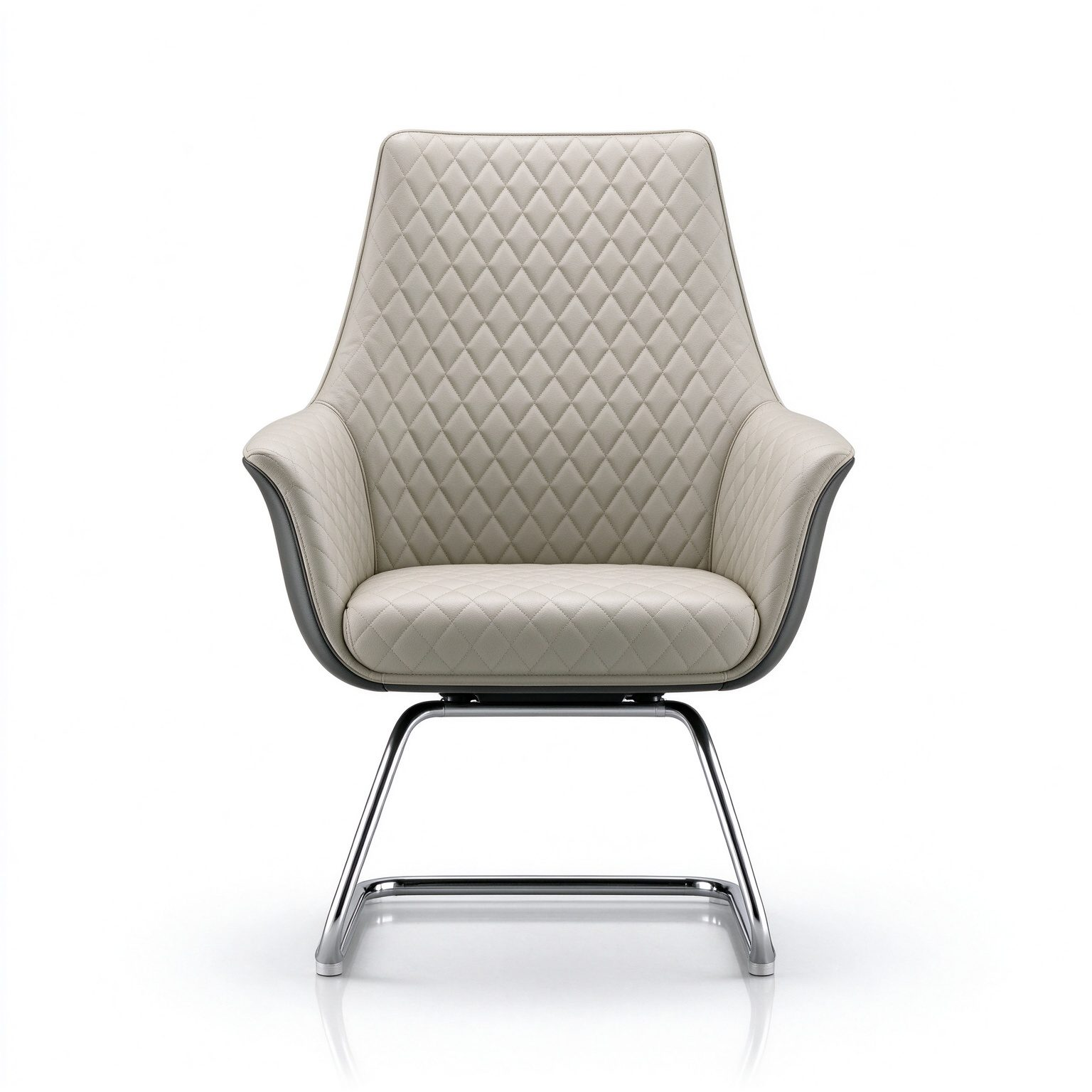 Premium Executive Chair Imported PU Leather Steel Frame Back with Molded Foam 2.0mm Electroplated Steel Frame