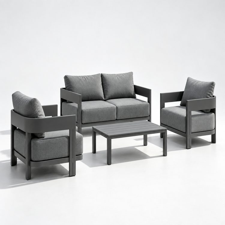 Luxury Outdoor Furniture Set Modern Aluminum Outdoor Sofa Aluminium Patio Furniture Aluminum Seat Garden Sofa