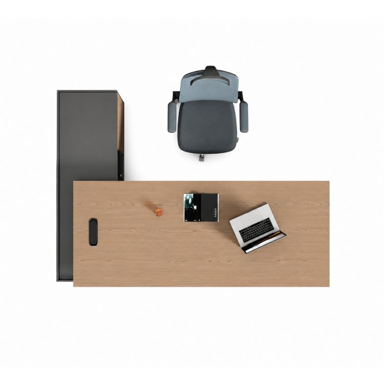 Master Table-Millet Grey Durable Executive Office Desk Yu Meng Xinghe Synchronous Pattern Elegant Modern