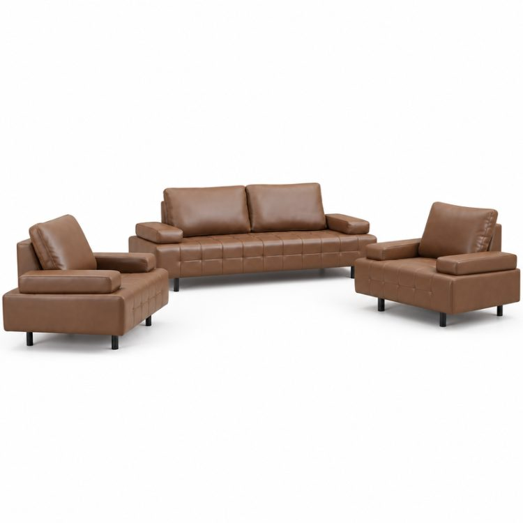 Modern Design High End Office Furniture Sofa Set 1+1+3 Living Room Leather Office Sofa