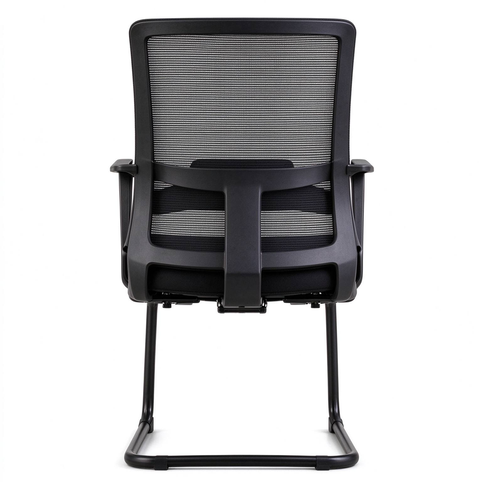 Ergonomic PP Arms Advanced Mesh Office Chair With Ventilate Cushion Non Revolving Computer Chair With Lumbar Support