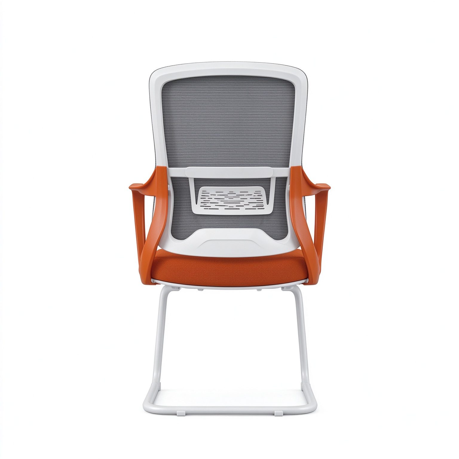 Reception Room Mesh Chair Conference Mid Back Metal Base Computer Chair Hall Visitor Office Chair Without Wheels