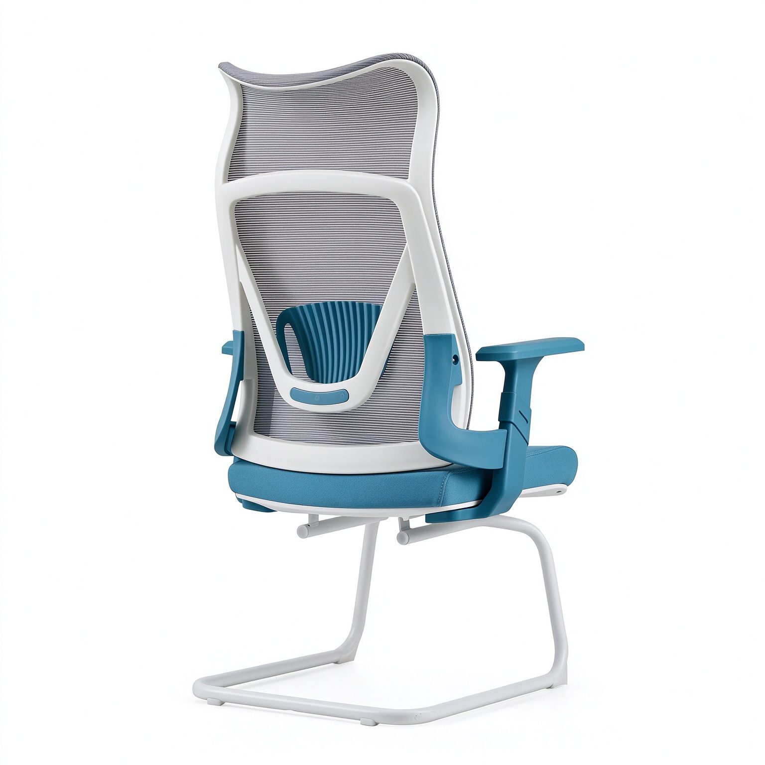 Hot Sale Modern Durable Fixed Armrest L-Shape Leg Office Executive Mesh Chair Series Chairs Furniture