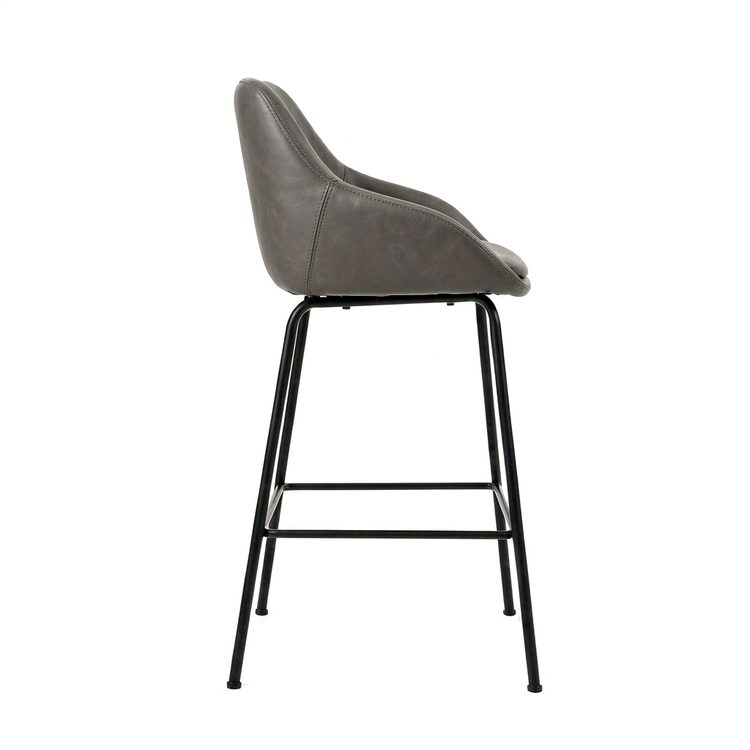 Whole Sale Price High-density Foam Seat Bistro bar Stool Steel Legs bar Chairs Leather Colorful for Office Pantry