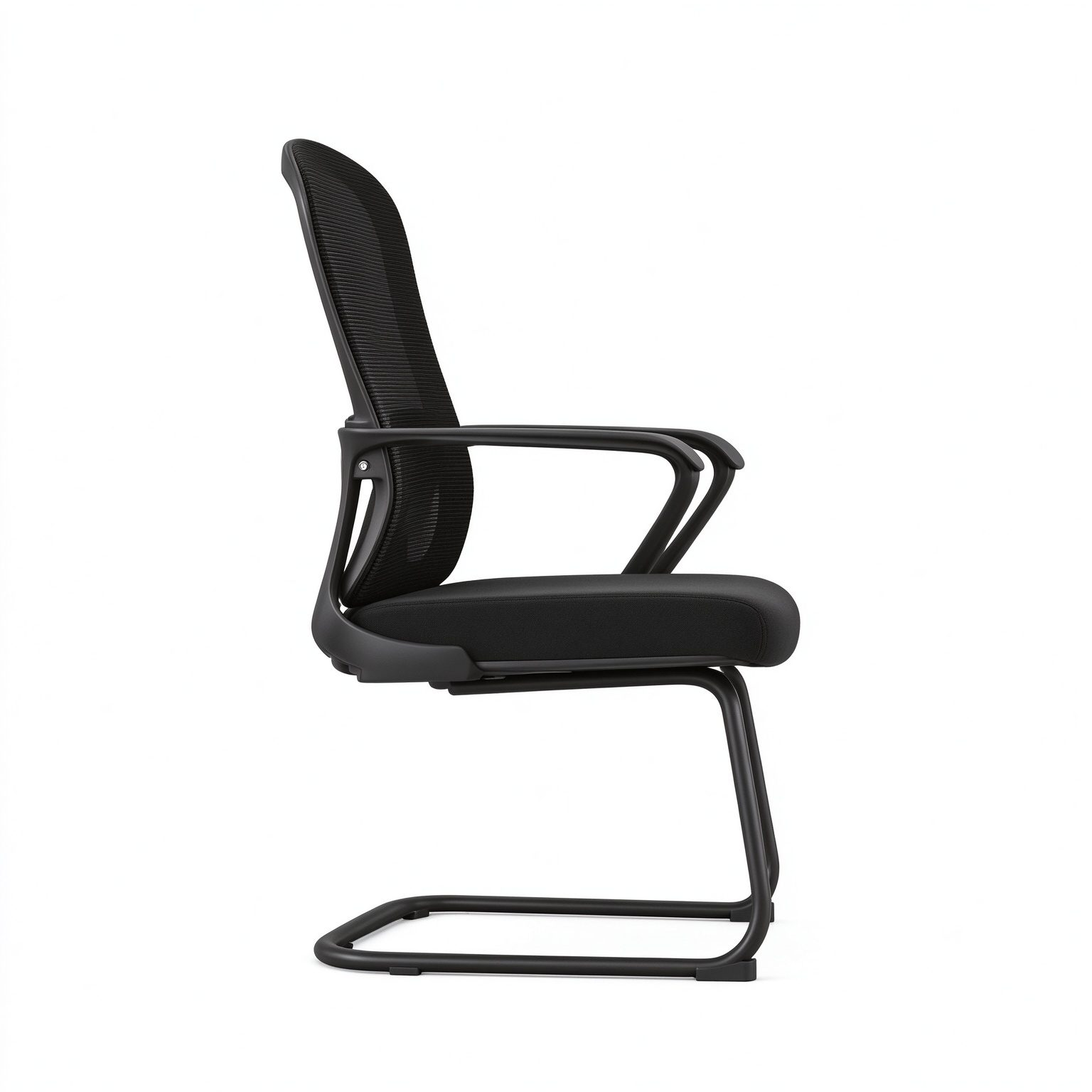 Modern Ergonomic Adjustable Height Fixed Armrest Mid Back Mesh Aluminum Frame Staff Task Chair for Home Office Use Visitors
