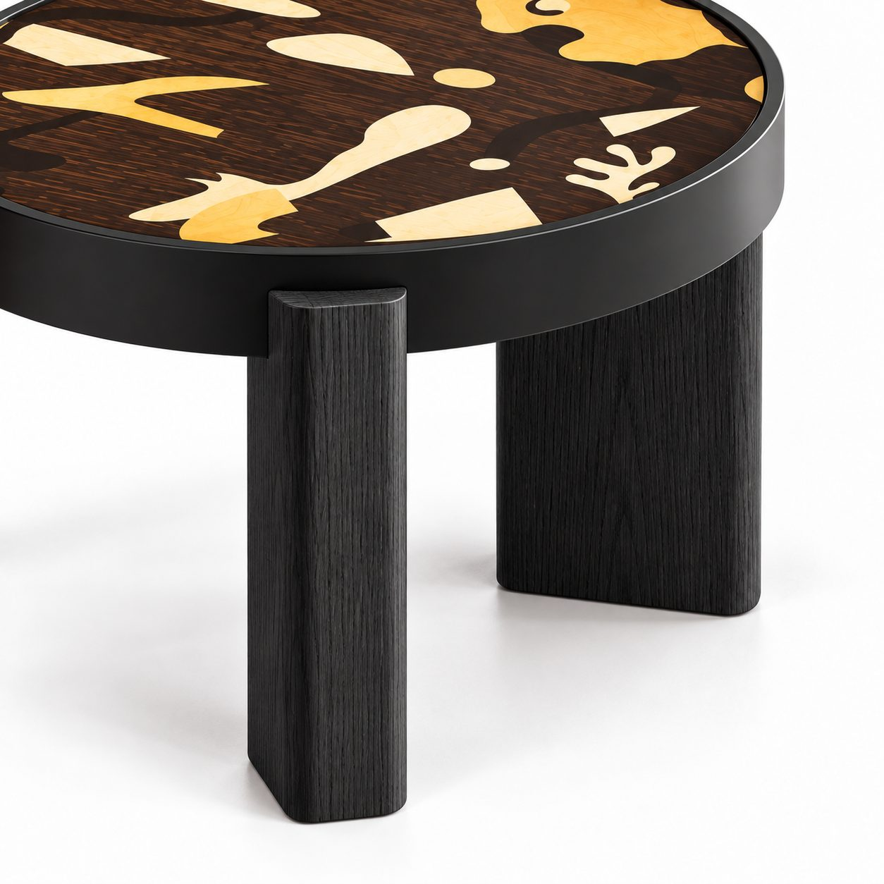 Creative Designer Italian Minimalist Coffee Table Combination for Home Living Room High-end Antique Circular Coffee Table