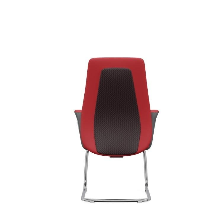 Leather Material Meeting Chair | Premium Business Reception Chair Ergonomic Stable Office Seat