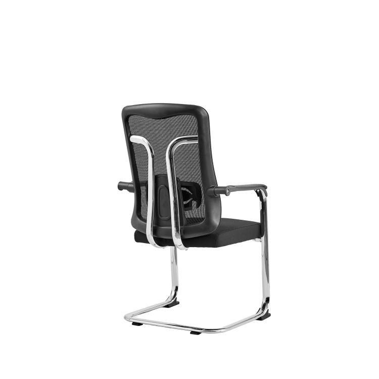 Lumbar Support Executive Mesh Chair Executive Comfortable Fixed Armrest Meeting Chair Without Wheels
