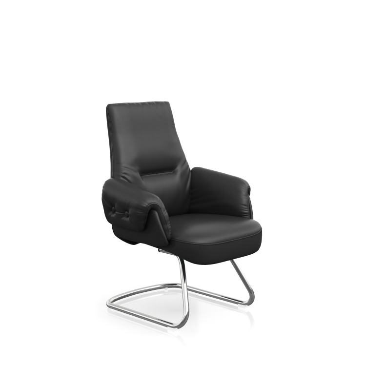 Executive Chair Leather Durable Construction Comfortable Ergonomic Design Modern Design Home Office Boss Chair