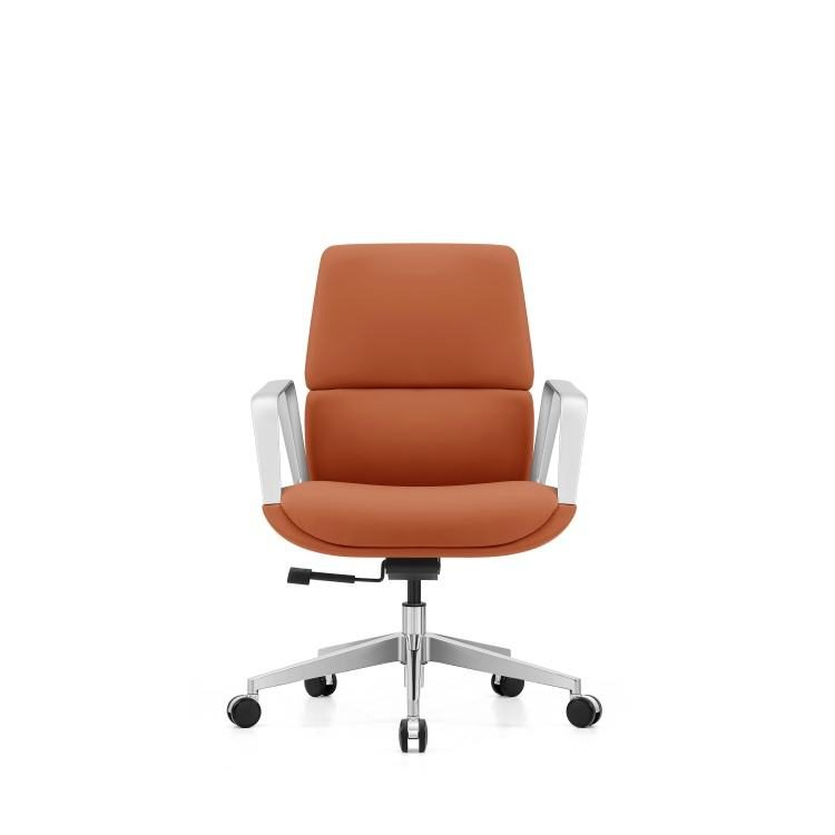 High-Back Executive Office Chair Adjustable Headrest Ergonomic Leather Swivel Conference Chair Comfortable Bureau Chaise