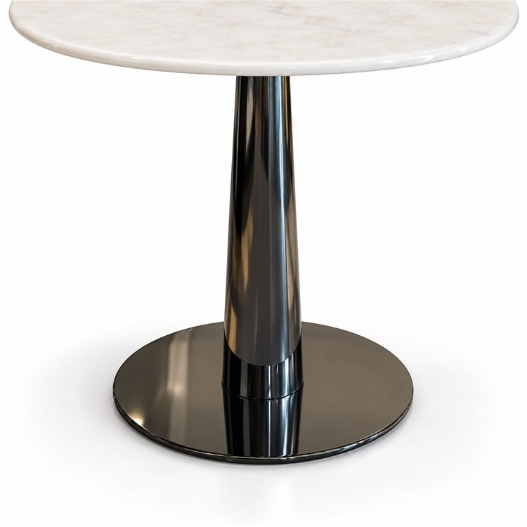 Italian-style Modern Minimalist Non-extendable Coffee Table Natural Marble Light-luxury Stainless-steel Sofa Home Furniture
