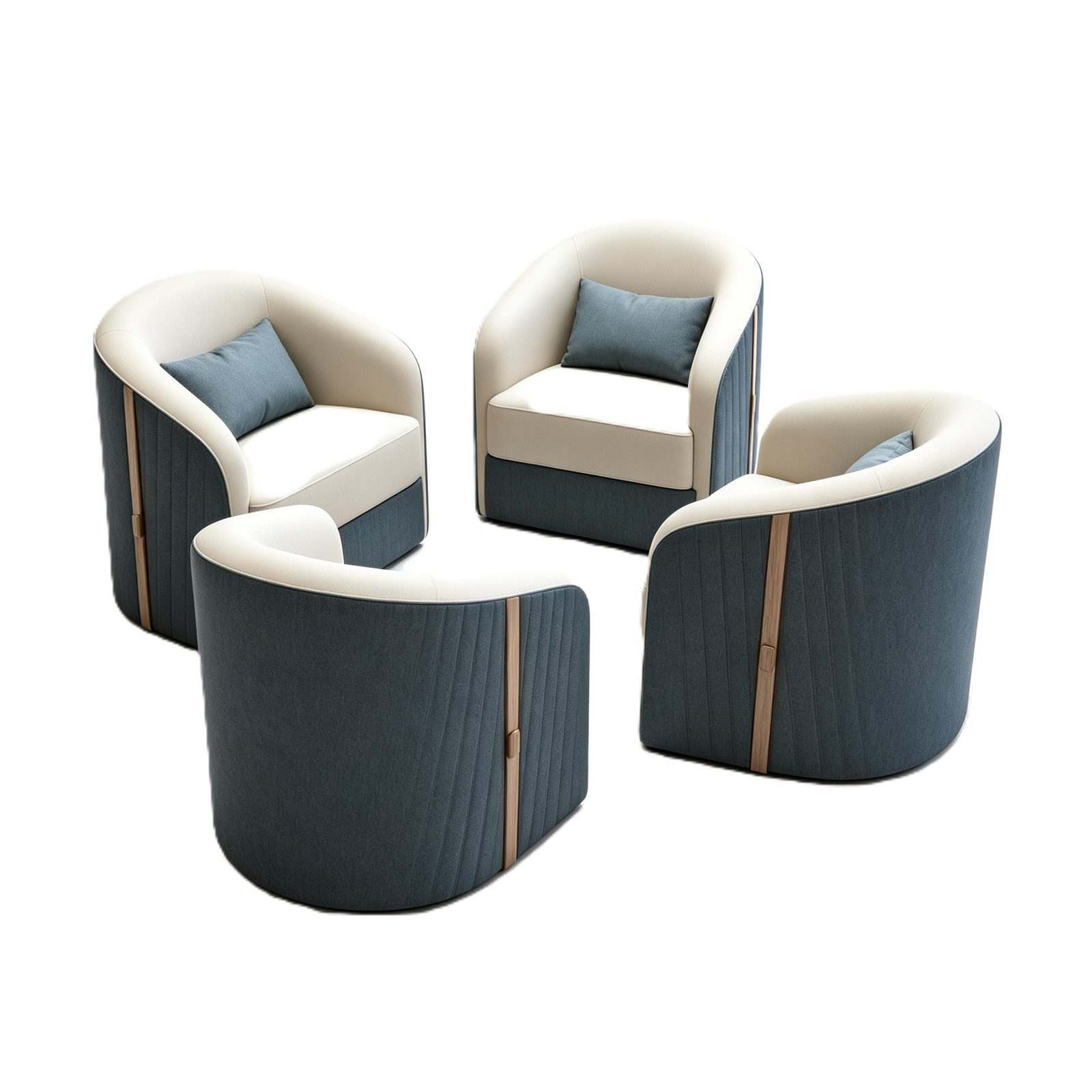 Fashion Leisure Sofa with Leather Upholstery, Metal Buckle Strap Trim & High-Density Foam, Black Legs