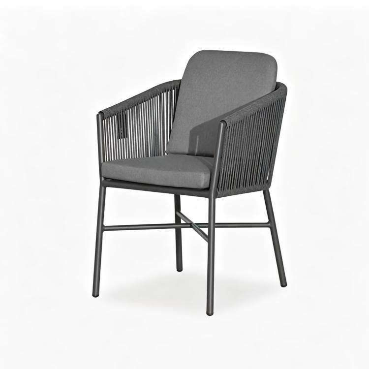 French Outdoor Chairs Metal Aluminium Outdoor Rope Grey Ratan Sofa Resin Wicker White Stackable Pe Aluminum Rattan Garden Chair