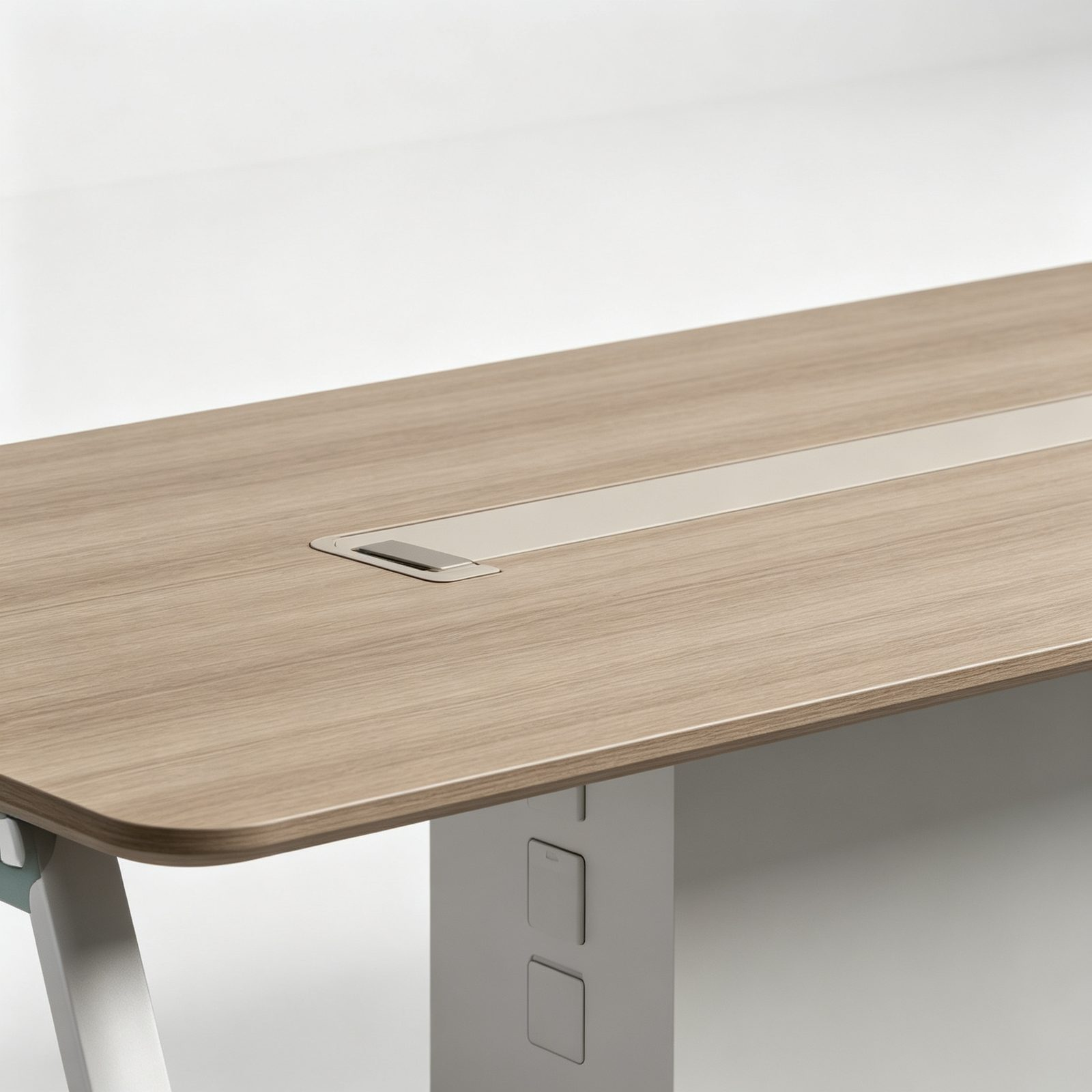 Modern Conference Meeting Table with Sturdy Steel Legs & Eco-Friendly Board