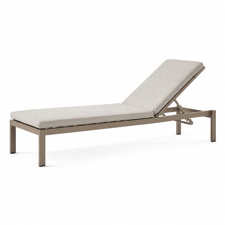 Outdoor Daybed Aluminum Sun Lounger with Waterproof Cushion for Villa Project Bespoke Design