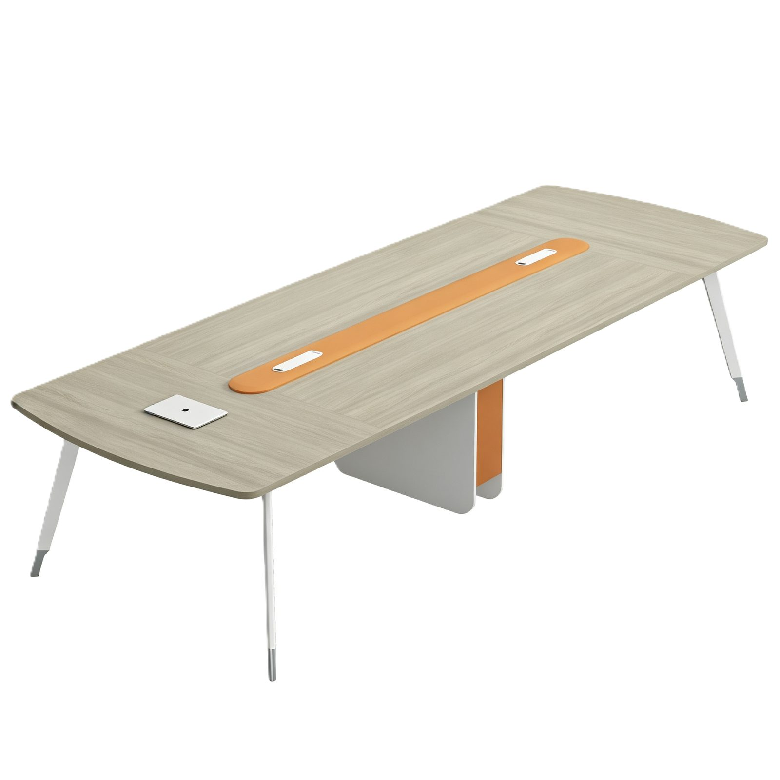 Large Conference Table with Patented Steel Side Legs, Power & USB Box & E0 Eco Board