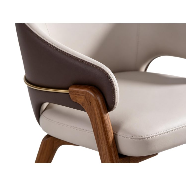 Modern Restaurant Dining Chair Round Table Set Luxury Wooden Leather Dining Chairs Commercial Cafe Hotel Bistro Furniture