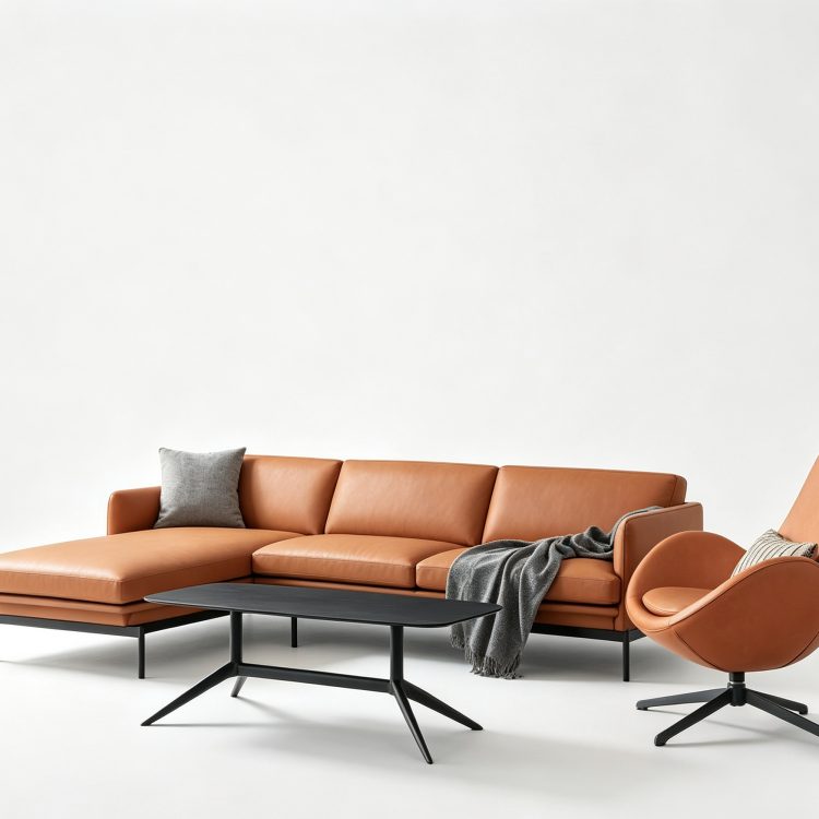 Modern Modular L-Shaped Upholstered Sofa Set for Living Room and Home Office Furniture
