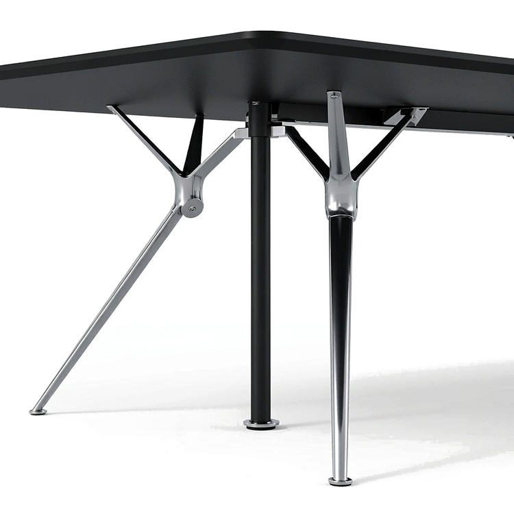 Conference Table-Black Warrior Series-High-End Atmosphere-Wood Material-Modern Design-Eco-Friendly-Durable-Aluminum Feet