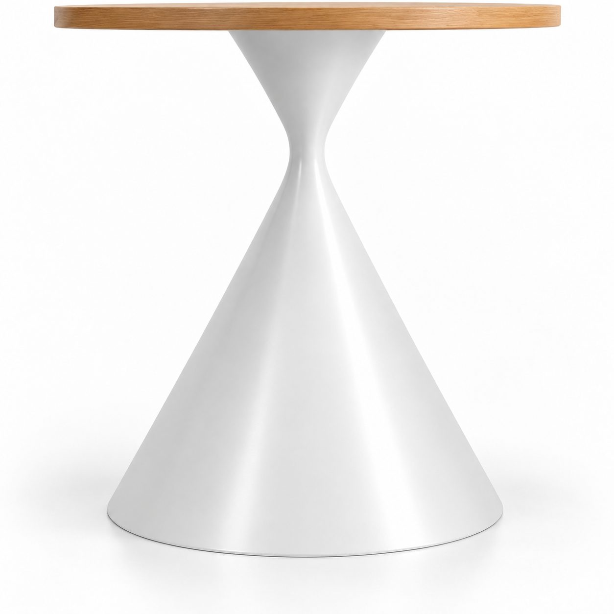Modern Minimalist Wooden Coffee Table with MDF Top and Metal Frame Round Design for Living Room Home Furniture