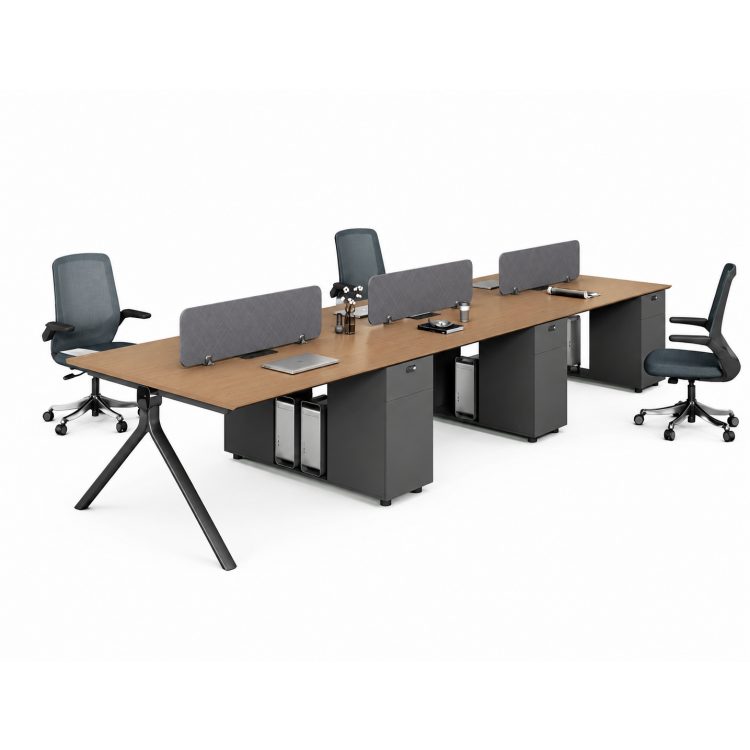 Modern Durable Executive Staff Table-Fully Functional with High-End Double-Sided Socket Wiring Eco-Friendly Wood