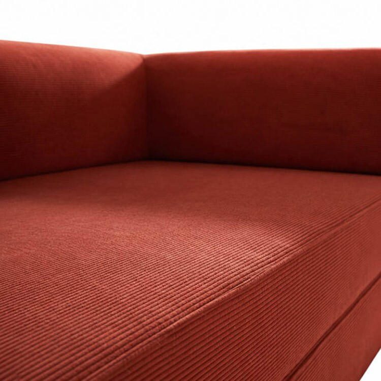 Three Seat Square Sofa Bed-Compressible Foldable with Stainless Steel Frame Fabric Sponge Filling