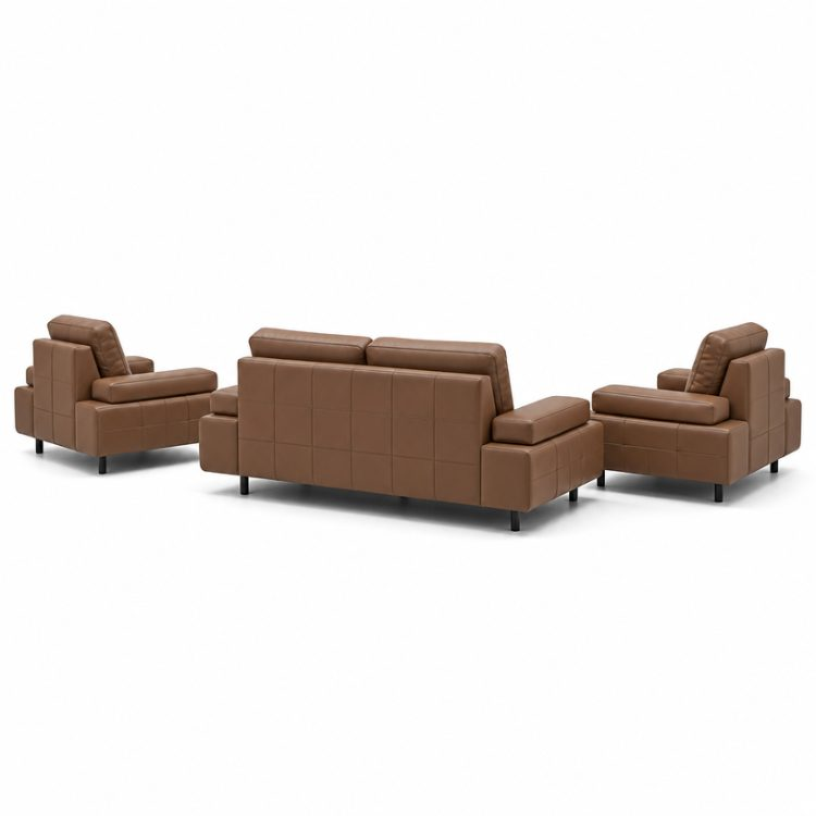 Modern Design High End Office Furniture Sofa Set 1+1+3 Living Room Leather Office Sofa