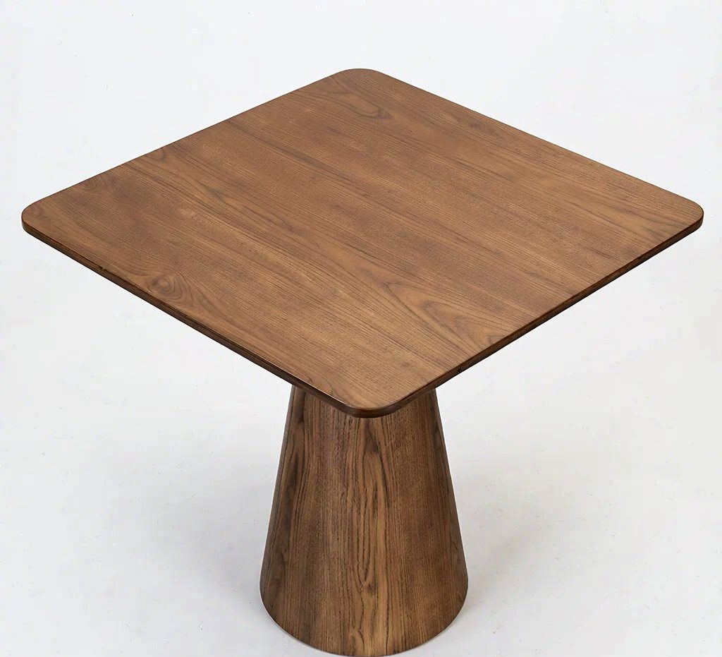 Modern Ceramic Marble Top Round Dining Table Wood Color Frame Home Dining Table Set Home Furniture Table